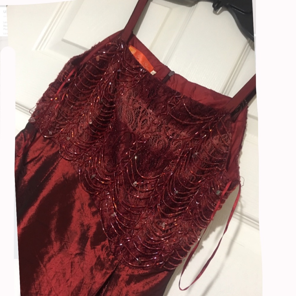 Silky burgundy dress